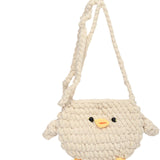 Snappsy Women Knitted Crossbody Bag Casual Shoulder Purse For Summer Shopping Travel Beige