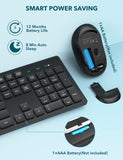 Wireless Keyboard and Mouse, WisFox Full-Size Wireless Mouse and Keyboard Combo, 2.4GHz Silent USB Wireless Keyboard Mouse Combo
