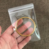 SUBGIU 50Pcs Anti Tarnish Jewelry Bags Clear Pvc Jewelry Storage Pouches with Zipper Plastic Packing for Earrings (Pvc Jewelry B