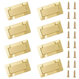 MOROBOR 8Pcs Pocket Doors Drawer Handles, Flush Pull Ring Handle Zinc Alloy Concealed Furniture Handle with Screws for Cabinets