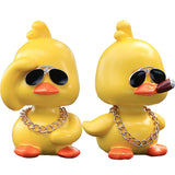 Wonuu Shaking Duck Cute Car Ornaments - Yellow Duck Cool Shaking Head Doll for Interior Decoration