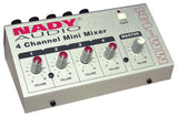 Nady MM-141 4-Channel mono unbalanced Mini Mixer - Inputs & output - Portable - Battery powered or use optional AC adapter