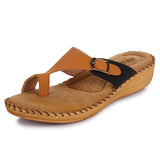 Ortho Joy Women'S Extra-Soft Doctor Ortho Flip-Flop Slippers (Brown Tan),Tan,4,B08LL97V5L