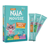 LOVE, NALA - Natural Lickable Cat Squeeze Up Treat,Topper - Variety Plus Pack Mousse - Wet Food Cat Puree - Grain Free, Non_GMO