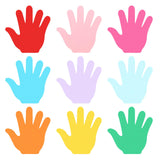 PATIKIL Paper CutOuts, 54 Pieces, Bulletin Cutouts, Paper Hand Shape CutOuts, Paper with Adhesive Dots for Classroom, DIY Craf