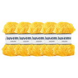 Eyelash Fun Fur Yarn 100 Gram (3.53 Ounces) 175 Yards (160 Meters) (Yellow - 5 Skeins)