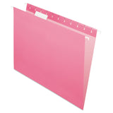Pendaflex Recycled Hanging Folders, Letter Size, Pink, 1/5 Cut, 25/BX (81609)