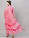 Gosriki Women'S Cotton Blend Floral Printed Straight Kurta With Pants & With Dupatta (Bagru-Pink-Nw-Gs_Xl_Pink_X-Large),Pink,,B0CFFH9ZSD