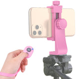 Zttopo Universal Phone Tripod Mount Adapter with Wireless Camera Remote, Cell Phone Holder with Adjustable Clamp for Selfie Stic