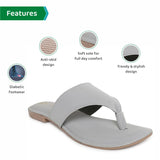 Ortho Joy Fancy Doctor Sandals|| Stylish Slippers For Women,Light Grey,4,B0B6FZ2K8J