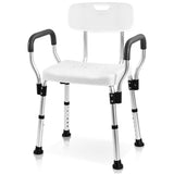 Sangohe Shower Chair for Inside Shower - Heavy Duty Shower Seat with Back - Height Adjustable Shower Chair for Bathtub with Arms