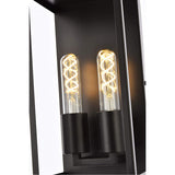 Living District Modern Home Decorative Voir 2 Lights Wall Sconce In Black