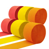 PheiLa Crepe Paper Streamers 6 Rolls 492ft, Crepe Paper Thanksgiving Birthday Decorations Red Orange Yellow Fall Party Supplies
