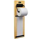 Excello Global Products Wall Mounted Note Paper Dispenser with a 160 Foot roll of Paper Included (Black)