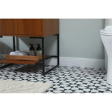 Elegant Decor Sloane 24 Mdf And Steel Single Bathroom Vanity In Teak
