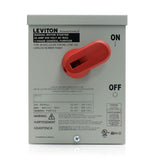 Leviton 60 Amp, 600 Volt, Toggle In Type 3R Enclosure Three-Pole AC Manual Motor Controller, Industrial Grade, Grounded To Enclo
