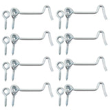 yeabwps 8 Pcs 1.7 inches Cabin Hook Eye Latch Gate Door Swivel Window Door Hook with Mounting Screws (Sliver, 1.7 inches)