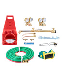 VEVOR Oxygen Acetylene Torch Kit, Gas Welding Cutting Torch Kit, 14PCS Portable Oxy Acetylene Brazing Set with 177'' Twin-Hose,