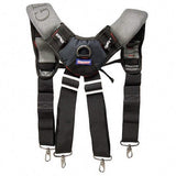 One Size Fits Most ShockAbsorbing Suspenders, Black/Blue