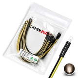 Chanzon 20 pcs Pre-Wired 3mm Warm White LED Diode Lights (Clear Round Transparent Lens DC 12V) with 560 ohms 1/4W Resistor and 2