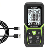 Huepar Laser Distance Measure 165Ft with Li-ion Battery & Electric Angle Sensor, Backlit LCD Laser Measure Ft/in/M with High Acc