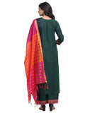 Anni Designer Women'S Cotton Printed Straight Kurta With Palazzo & Dupatta (Anupma Green_S_Green_Small),Green,S,Cotton,Straight,Kurta, Pants, Scarf