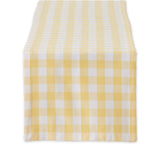 Yellow/White Checkers Table Runner 14X108