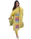 Anni Designer Women'S Rayon Viscose Straight Embroidered Kurta With Pant & Dupatta (Art Lemon-Vks01_M_Green_Medium),Green,M,,,