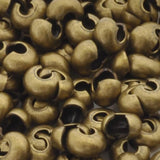 400pcs Crimp Bead Knot Cover End Caps 6mm (0.24 Inch) Crimp Cover Antique Bronze Plated Copper Brass for DIY Craft Jewelry Makin