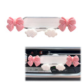 AGLOO Adorable Car Phone Holder - Pink Butterfly Bow Design,Universal Car Air Vent Phone Mount for All Smartphones,Kawaii Car Ac