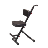 Gator Frameworks Deluxe Guitar Seat with Adjustable Padded Backrest and Cushion, Rear Guitar Hanger Holds both Acoustic and Elec