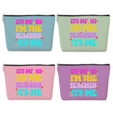 4 Pack Funny, Teacher Gifts, Teacher Appreciation Gifts Teachers Must Haves Supplies Makeup Bag Funny Cosmetic Bags Thank You Gi