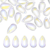PATIKIL Teardrop Beads, 50Pcs Crystal Tear Drop Top Drilled Pendants Charm Teardrop Czech Glass Beads for DIY Jewelry Making Bra