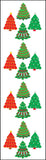 Jillson Roberts Christmas Prismatic Stickers, 12 Mini Christmas Trees, Count (XS7555)