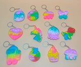Tera13 Return Gifts Keychain for Kids (12 Pcs) Pop It Keychain for Girls, Bag, Purse, Keys, Home, Door Birthday and Kanjak G