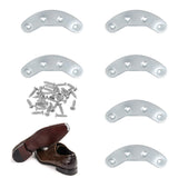 HJZHII 3 Pairs Metal Heel Plates, Shoes Heel Taps with Screw Sole Repair Kit for Shoes Boot