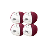 MyLineArt Baby Cotton Yarn, 55% Cotton 45% Acrylic, Fine (2) for Crochet and Knitting 4x1.76 Oz (4x50g) / 4x177 Yrds (4x162m), S