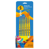 Navneet Youva | Synthetic Round Brushes For Pro Students And Artists | Set Of 7 | Pack Contains - Brush No. 0, 2, 4, 6, 8, 10 &