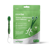 nicedae Mini Disposable Toothbrush Bulk with Toothpaste
