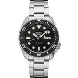 SEIKO SRPD55 Automatic Watch for Men 5 Sports Black Dial, Day/Date Calendar, LumiBrite Hands and Markers, and Rotating Bezel
