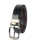 Zevora Reversible Leather Formal Black/Brown Belt For Men (42, Black/Brown(Texture6))