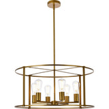 Living District Indoor Modern Home Decorative Bright Ceiling Agnys 6 Lights Pendant In Brass