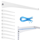 Gisafai 10 Pack Shelf Bracket Adjustable Shelving Brackets Single Track Double Track System Metal Stand for Shelving Shelf Stand