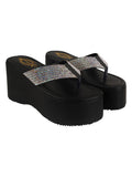 Shoetopia Girls Pacific Black Wedge Sandal - 4 Uk (Girls-Pacific-Black),Black,4,B0CQK5J6Y9