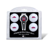 Team Golf NCAA Ole Miss Rebels 4 Golf Ball And Divot Tool Set Regulation Size Golf Balls (4 Count) & Divot Tool with Removable D