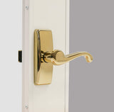 Larson Certified Storm Door Brass Georgian Lever, Storm Door Handle Replacement with Surface Mount Hardware