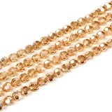 500pcs Czech Faceted Round Crystal Glass Beads 4mm Small Tiny Spacers Bulk Golden Shadow
