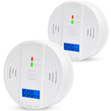 Carbon Monoxide Detectors 2 Pack, Replaceable Battery CO Alarm Detector with Digital LCD Display, CO Alarm for Home,Depot (AA Ba