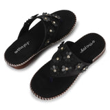 Ortho Joy Doctor Fancy Footwear For Women || Orthopedic Women'S Fancy Slipper/Sandal For Women,Black,6,B0CS3F285X