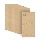 6 mm Baltic Birch Plywood 1/4 x 6 x 12 Inch, Box of 25 B/BB Grade Craft Wood, Stronger Than Basswood Sheets, for Laser, CNC Cutt